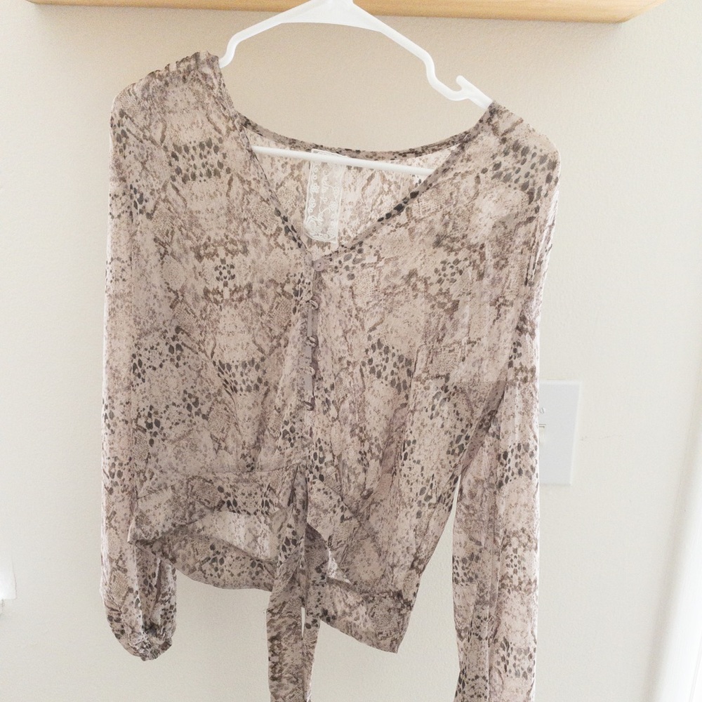 Ash colored Snake skin button up